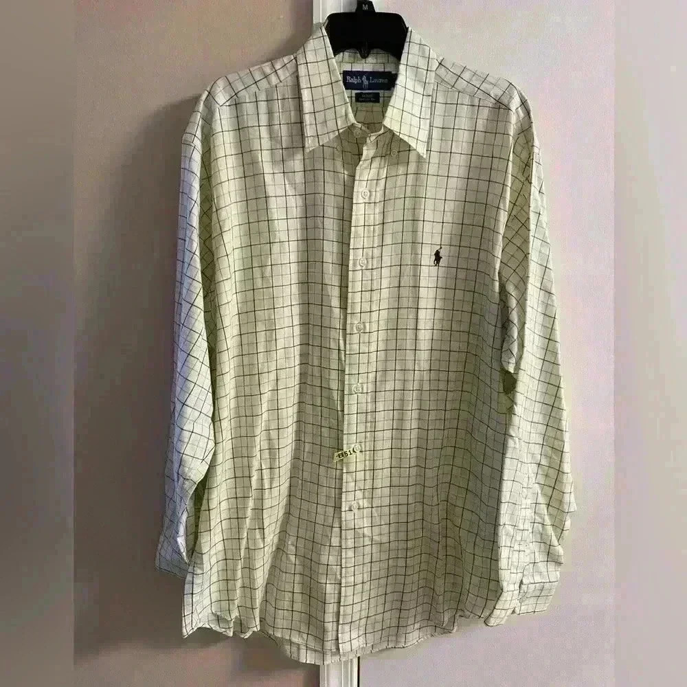 Ralph Lauren Blake Shirt Button Up Large 100% Cotton Long Sleeve